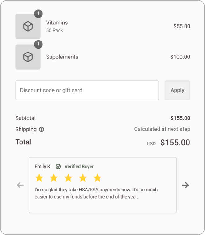 Add products to your cart